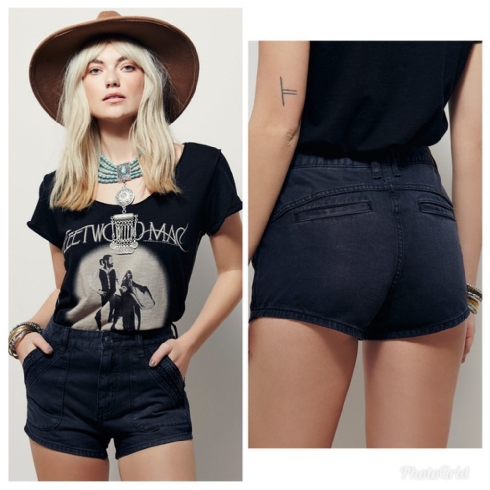 FREE PEOPLE Sweet Surrender Black Demin Shorts Size 26